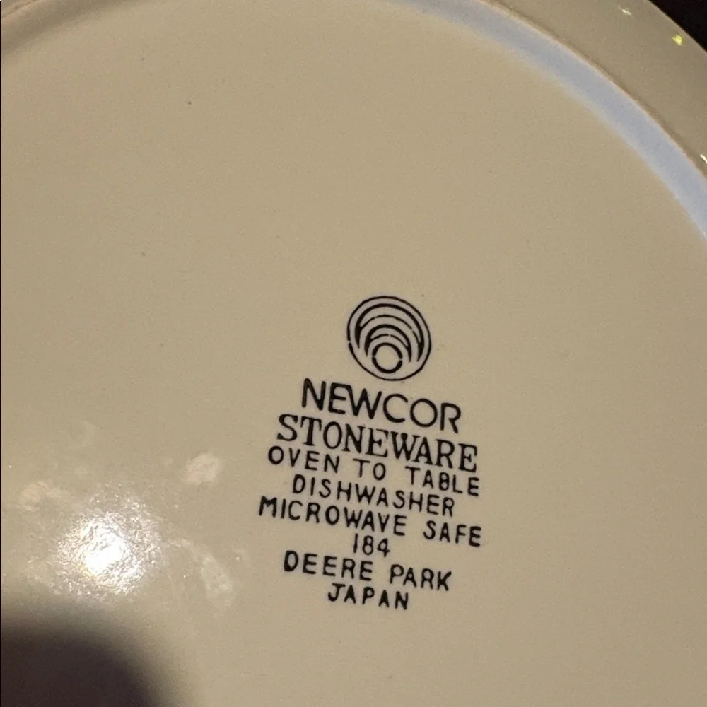 Set of 4 1986 Country Granny Cottage Core Dinner Plates Deere Park Stoneware